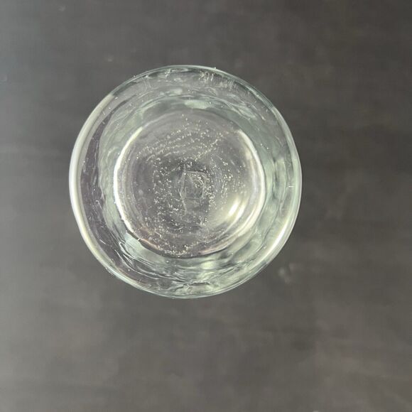 Set Of 2 Vintage Anchor Hocking Dimpled Heart Scalloped Edge Clear Glass Vase - Picture 10 of 13